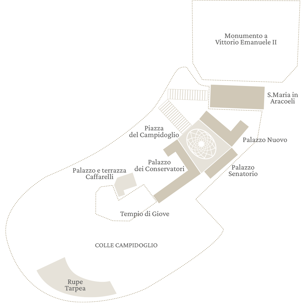 mappa musei capitolini e colle campidoglio