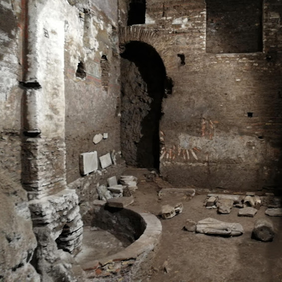 La vasca battesimale della Basilica inferiore di San Crisogono