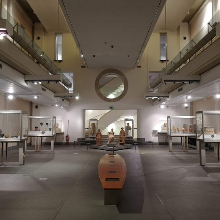 La sala epigrafica al Museo delle Terme